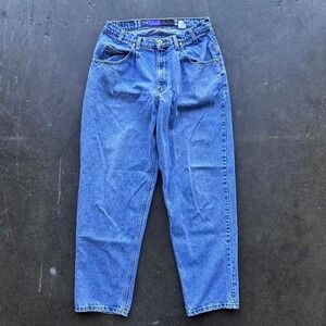 Vintage 90s Levi's Silver Tab Baggy Jeans Sz 34x32 Light Wash USA Made